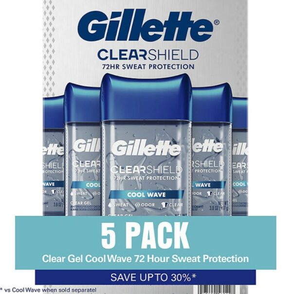 Gillette Cool Wave Clear Gel Men's Antiperspirant