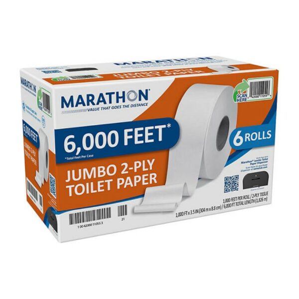 MARATHON JUMBO ROLL 2-PLY TOILET PAPER