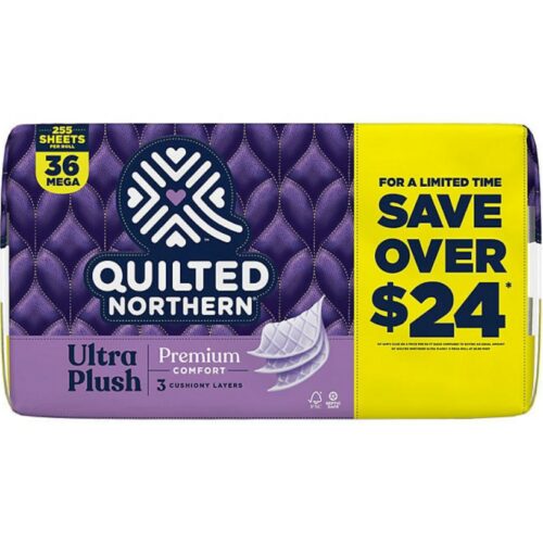 Treat yourself to the ultimate softness of Quilted Northern Ultra Plush toilet paper.