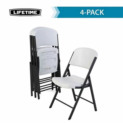 Lifetime Commercial Grade Contoured Folding Chair (4 Pack)