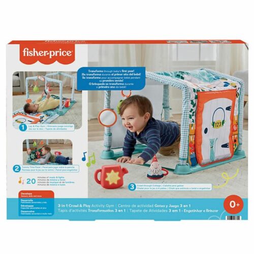 Fisher-Price 3-in-1 Crawl & Play Activity Gym Transforming Play Mat