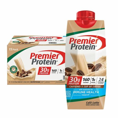 Premier Protein 30g High Protein Shake, Café Latte (11 fl. oz., 15 pk)