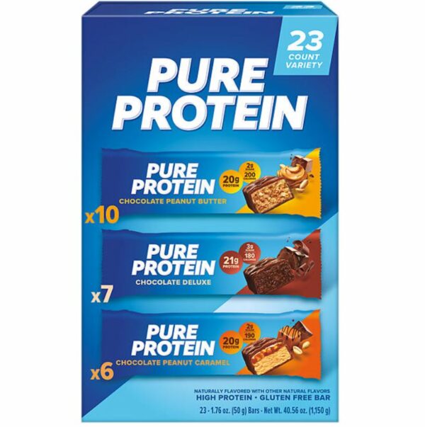 Pure Protein Bars Gluten Free, Chocolate Variety Pack 23 ct.